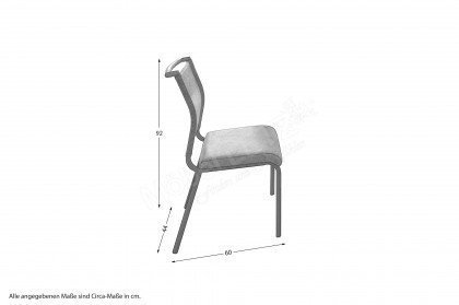 Divo von MONDO - Stuhl mit Mikrofaserbezug in Grau