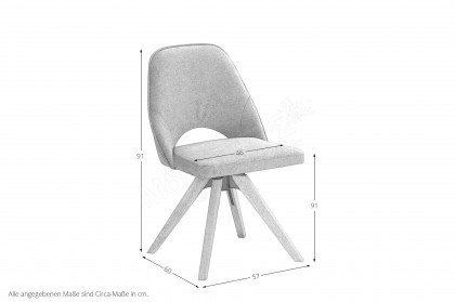 Latina von Schösswender Essplätze - Stuhl CAS 1612D in Grau