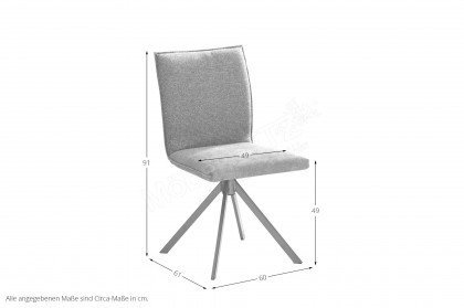 Latina von Schösswender Essplätze - Stuhl CAS 1210 senf/ schwarz