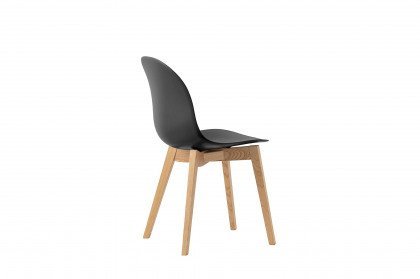 Academy von connubia by calligaris - Stuhl mit schwarzer Kunststoffsitzschale
