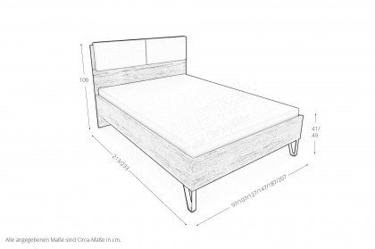 Boston-sleeping von Priess - Schlafzimmer-Set mit 3-türigem Kleiderschrank