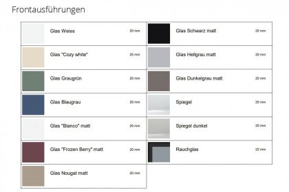 Longline von JUTZLER - Kleiderschrank Glas schwarz - Mitteltüren Rauchglas