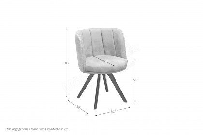 Palma von Standard Furniture - Polsterstuhl mit schwarzem Gestell