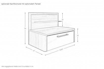 Coretta 2.0 von Disselkamp - Bett mit Kopfteilpolster 180x200 cm