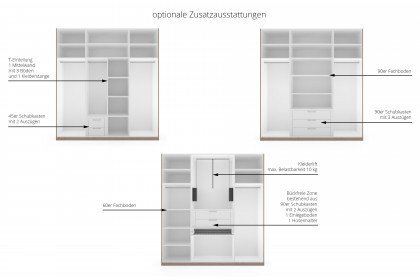 Coretta 2.0 von Disselkamp - Single-Schlafzimmer-Set Balkeneiche