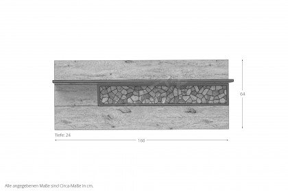 Ruben von Wohnconcept - Wandboard 4T 78 HH 41 in Viking Oak/ schwarz matt