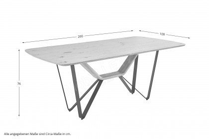 KOINOR T5003 - Tisch in Wildeiche natur & Metall mattschwarz