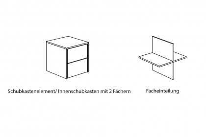 Eefje von Paidi - Kleiderschrank 3T1S 3-türig mit 1 Schublade cashmere - Eiche