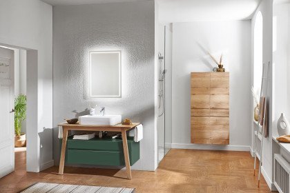 Lutago von MONDO - Badezimmer steingrün/ Eiche Struktur natur