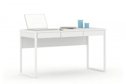 North von Meblik - Schreibtisch weiß mit 3 Schubladen