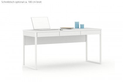 North von Meblik - Schreibtisch weiß mit 3 Schubladen
