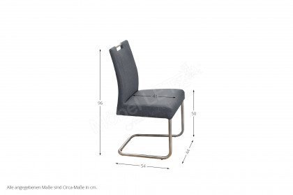 Kathy von Standard Furniture - Stuhl anthrazit/ Edelstahl