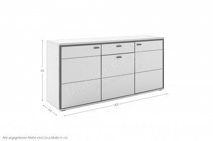 Mori von MCA furniture - Sideboard MOI3FT01 in Weiß