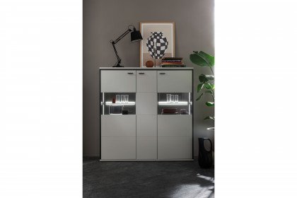 Mori von MCA furniture - Highboard MOI3FT05 in Weiß