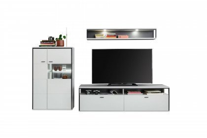 Mori von MCA furniture - Wohnwand MOI3FW02 in Weiß