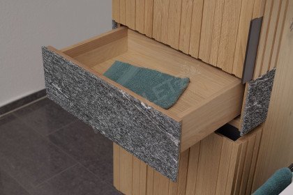 Vlineos von Voglauer - Hochschrank Alteiche/ Alpengranit