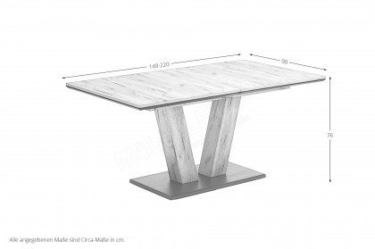 Milton von Niehoff Sitzmöbel - Tisch mit Auszugsfunktion