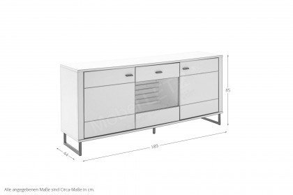 Louisiana von MCA furniture - Sideboard LOU3FT01 in Weiß