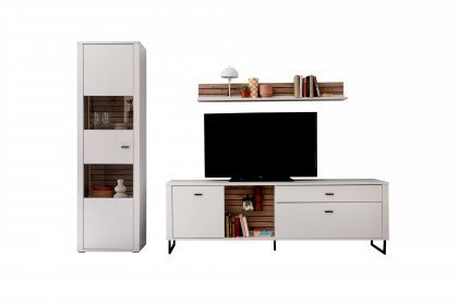 Louisiana von MCA furniture - Wohnwand LOU3FW04 in Weiß