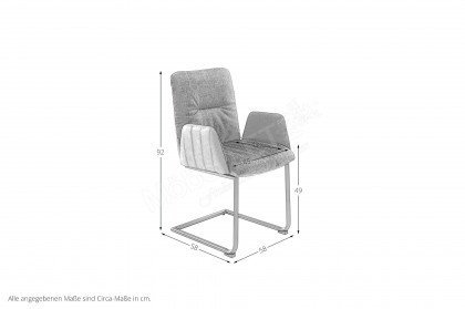 Dax von MCA - Stuhl mit Schwinggestell in Schwarz