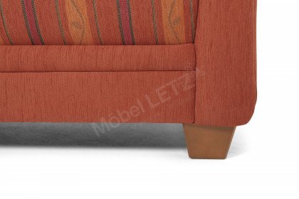 S344 Wallis von Ponsel - Sofa rot-gestreift