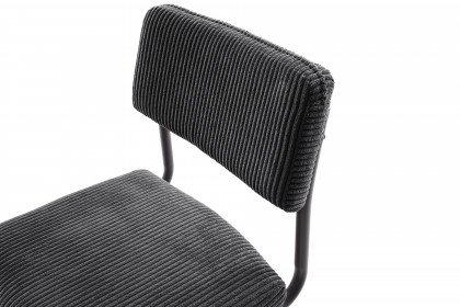 Adda von MCA - Stuhl mit anthrazitfarbenem Cordbezug