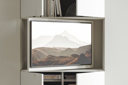 Senzatempo von Morassutti - Kleiderschrank mit TV-Fach salbeigrün
