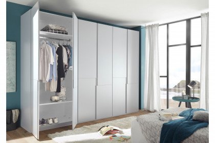 Ineo von SchlafKONTOR - Schlafzimmerschrank modern weiß 6-türig