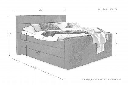 Space von Ole Gunderson - Boxspringbett KT Space 1 onyx