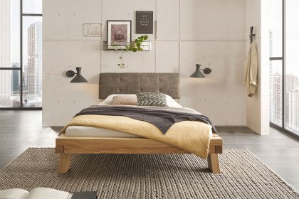 Nilas von SchlafKONTOR trendline - Queensize-Bett Eiche mit Polsterkopfteil