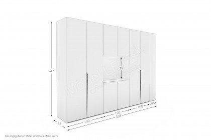 Senzatempo von Morassutti - Kleiderschrank mit TV-Aussparung weiß