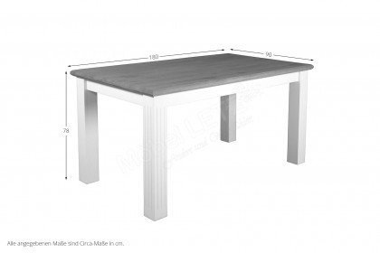Lucas von XO Interiors- Esstisch mit Tischplatte in Eiche Gray