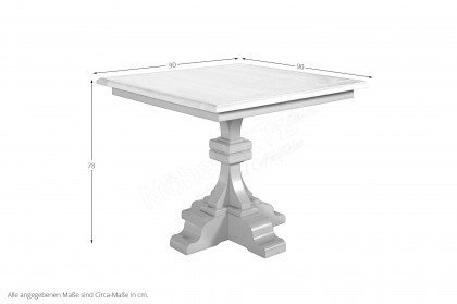 Bernadette von XO Interiors- Esstisch mit Tischplatte in White Oil