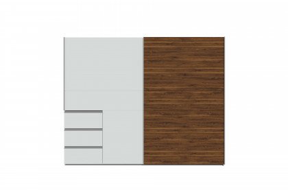 Winn 2 von Forte - Schwebetürenschrank Bakersfield Walnut - secret grey