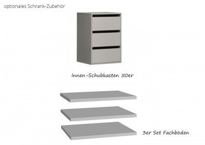 Winn 2 von Forte - Schwebetürenschrank Bakersfield Walnut - secret grey