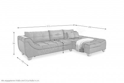 Edmonton von LIV'IN - Ecksofa rechts schlamm