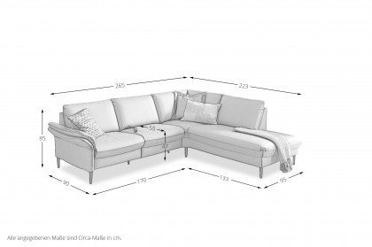 1207 von Carina - Polstersofa Ausführung rechts curcuma