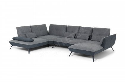 Dover von Poco - XXL-Sofa links anthrazit-dunkelgrau