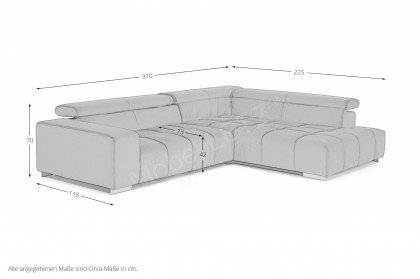 Orion von COTTA - Ecksofa Variante rechts anthracite