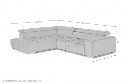 Orion von COTTA - Ecksofa Variante links anthracite