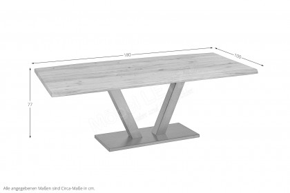 Peristo von VALMONDO - Esstisch mit geölter Holztischplatte
