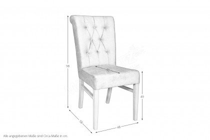 Camile von XO Interiors - Stuhl mit Microfaserbezug