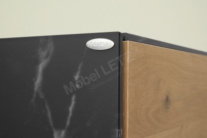 Vtektura living von Voglauer - Highboard Wildeiche rustiko/ Firneis dark