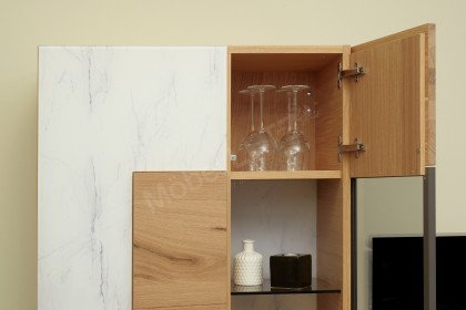 Vtektura living von Voglauer - Wohnwand Wildeiche rustiko/ Firneis white
