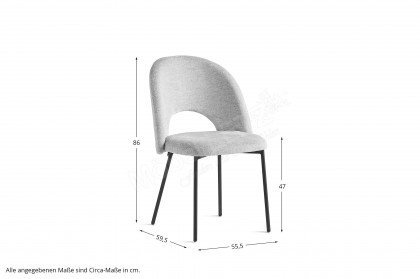 Tuka Mid Hole von connubia by calligaris - Polsterstuhl schwarz matt/ sand