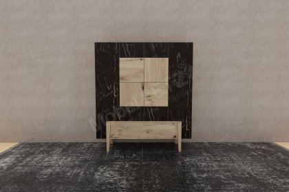 Vtektura living von Voglauer - Highboard in Wildeiche rustiko mit Glas in Firneis dark