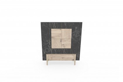 Vtektura living von Voglauer - Highboard in Wildeiche rustiko mit Glas in Firneis dark