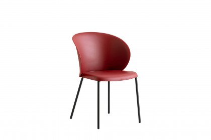 Tuka von connubia by calligaris - Stuhl mit roter Sitzschale