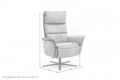 Variety 3.0 2024 Lounge RelaXX von vito - Ledersessel lightgrey