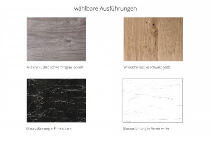 Vtektura living von Voglauer - Beistelltisch Wildeiche mit Glas in Firneis white